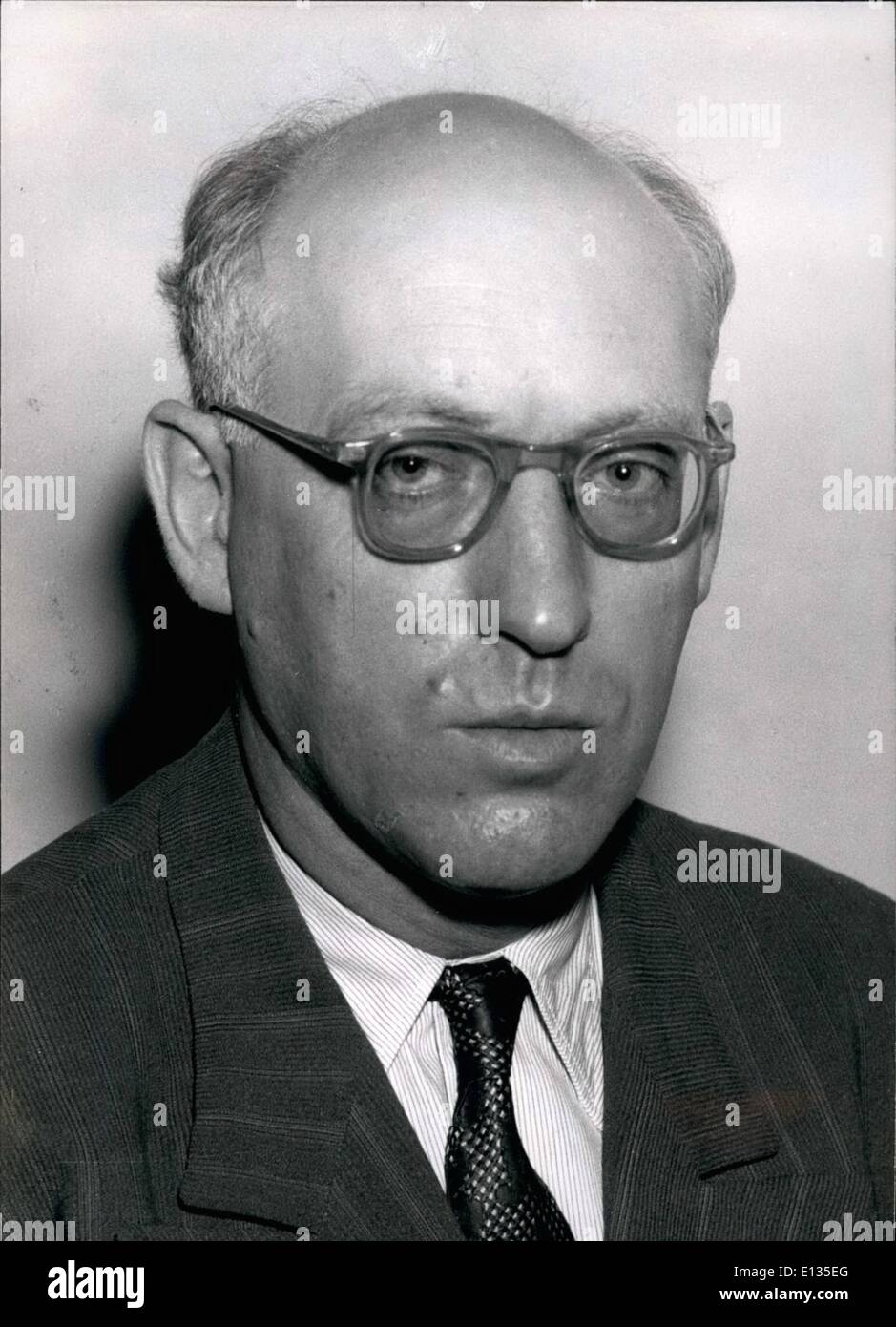 Febbraio 28, 2012 - Fritz Erler ââ'¬â€oe Membro del Bundestag tedesco occidentale il parlamento della Repubblica federale di Germania, Sociale Foto Stock