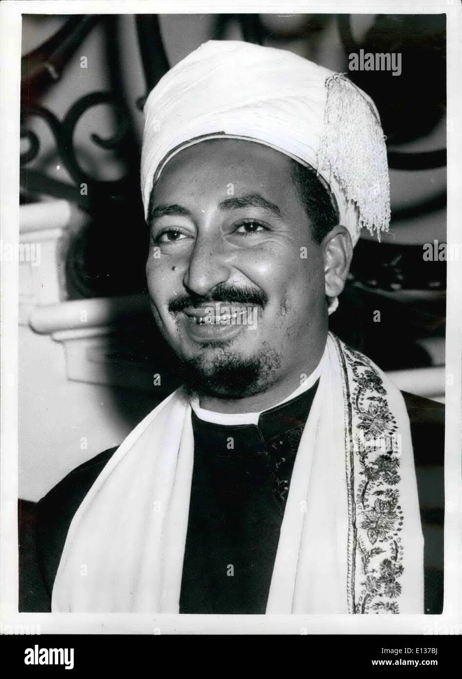 Febbraio 29, 2012 - Self el Islam Mohammad El Badr Imam dello Yemen - testa di realisti. Foto Stock
