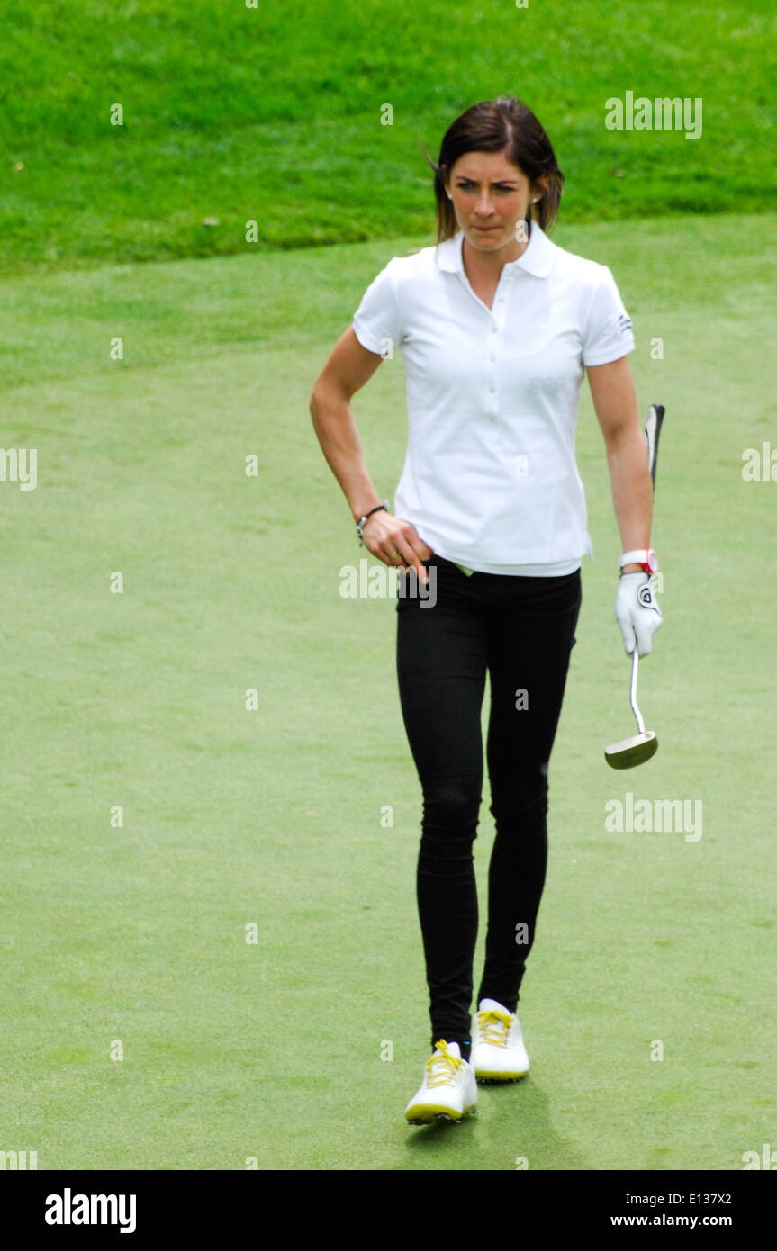 Wentworth, Surrey, Regno Unito. 21 maggio 2014. British Curling star Eve Muirhead durante il 2014 BMW PGA Championship Wentworth Pro-Am , Surrey UK Credit: Bigred/Alamy Live News Foto Stock