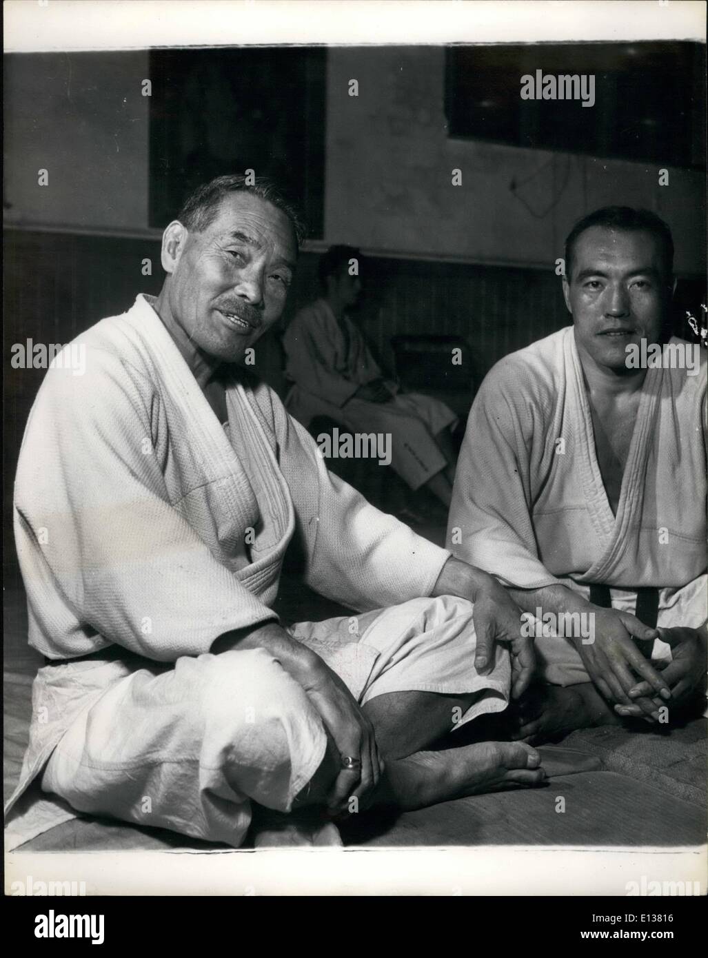 Febbraio 29, 2012 - judo giapponese esperti insegnano londinesi Mr, G, Koisumi e il sig. T. Kawamura nella nuova sede della British Foto Stock