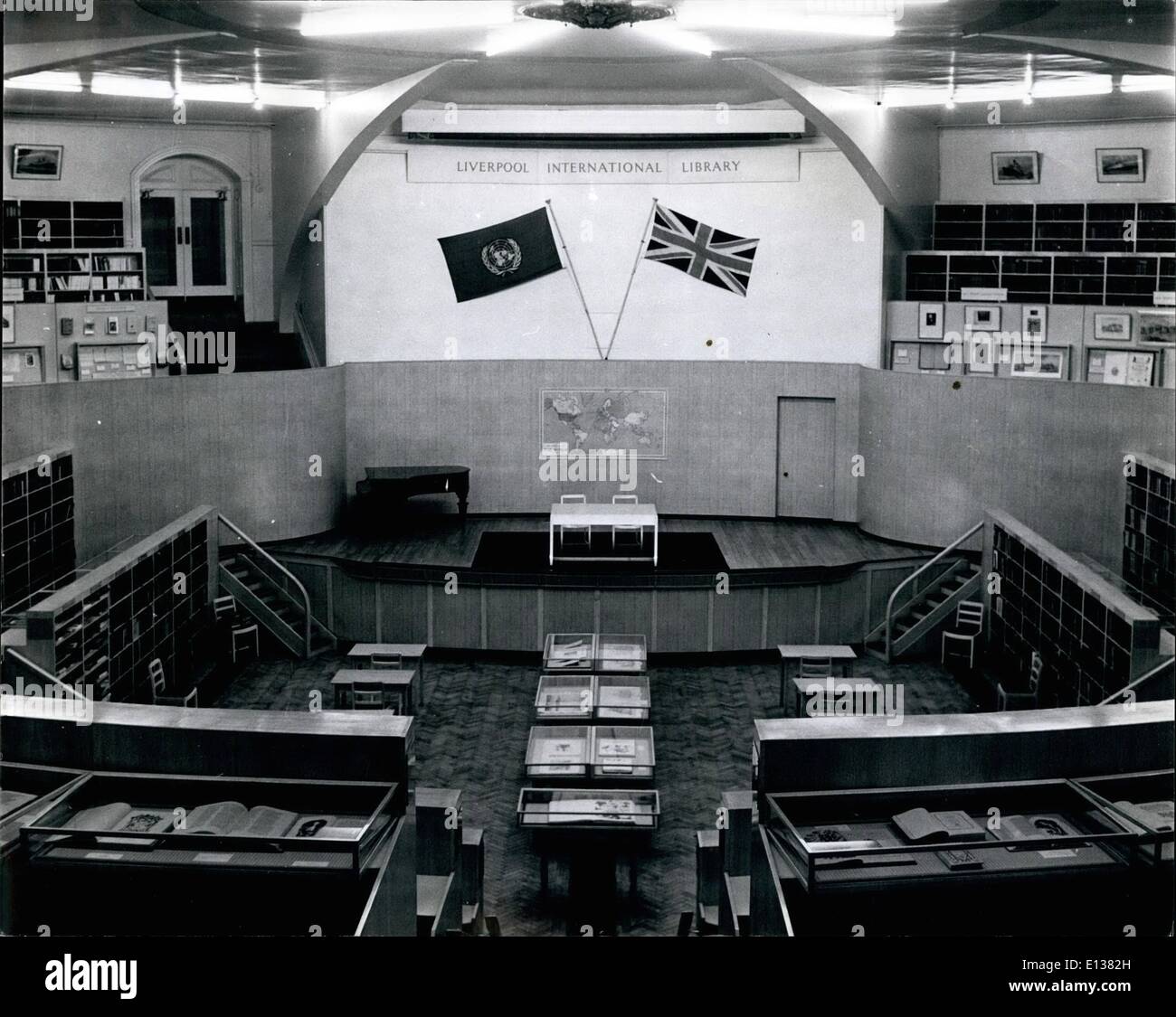 Febbraio 29, 2012 - Una vista interna del Liverpool Libreria Internazionale che sarà visto dalla Regina Madre. Solo recentemente è stato completato ed è una stanza della principale biblioteca comunale. Foto Stock
