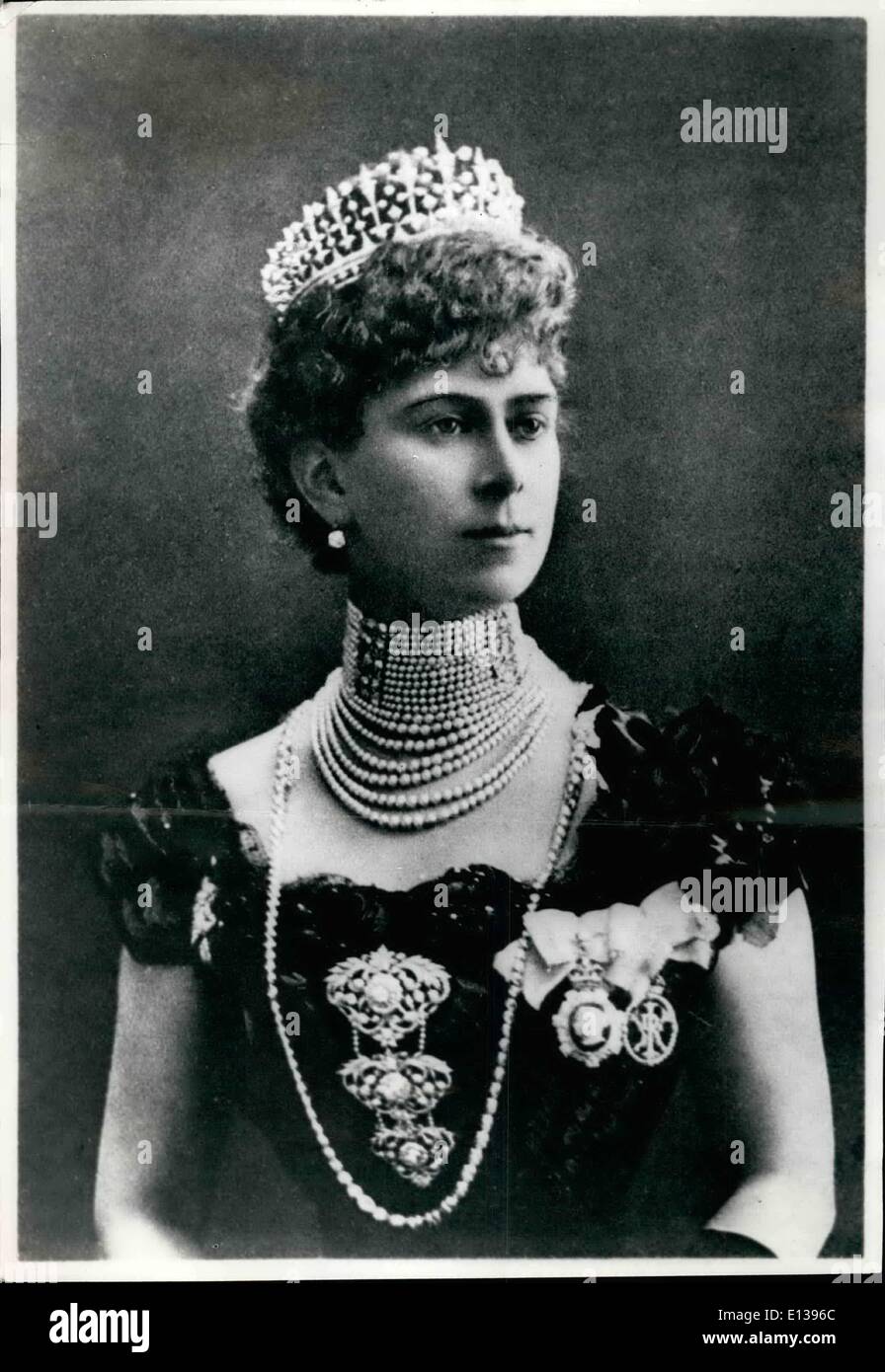 Febbraio 29, 2012 - La Principessa Maria del Galles all'età di 35 moglie del principe George (George V). Ella divenne regina Maria nel 1911. Questa foto è stata scattata nel giorno del suo compleanno Maggio 1902. Foto Stock