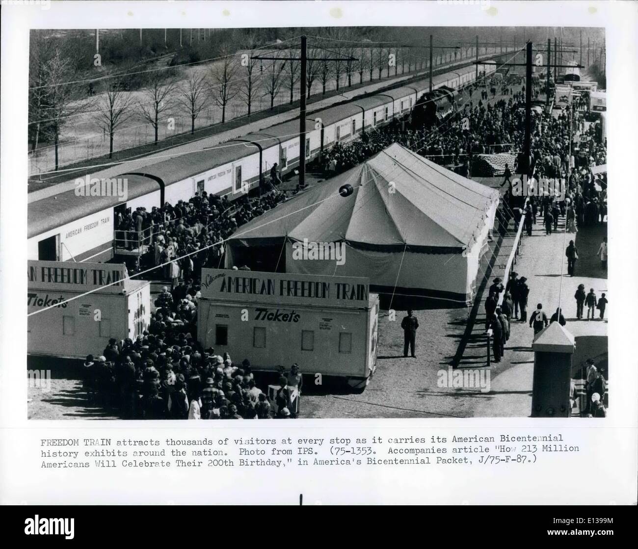 Febbraio 29, 2012 - Libertà treno attira migliaia di visitatori ad ogni arresto come si porta il suo bicentenario americano la storia presenta attorno alla nazione. Foto da IPS. Foto Stock