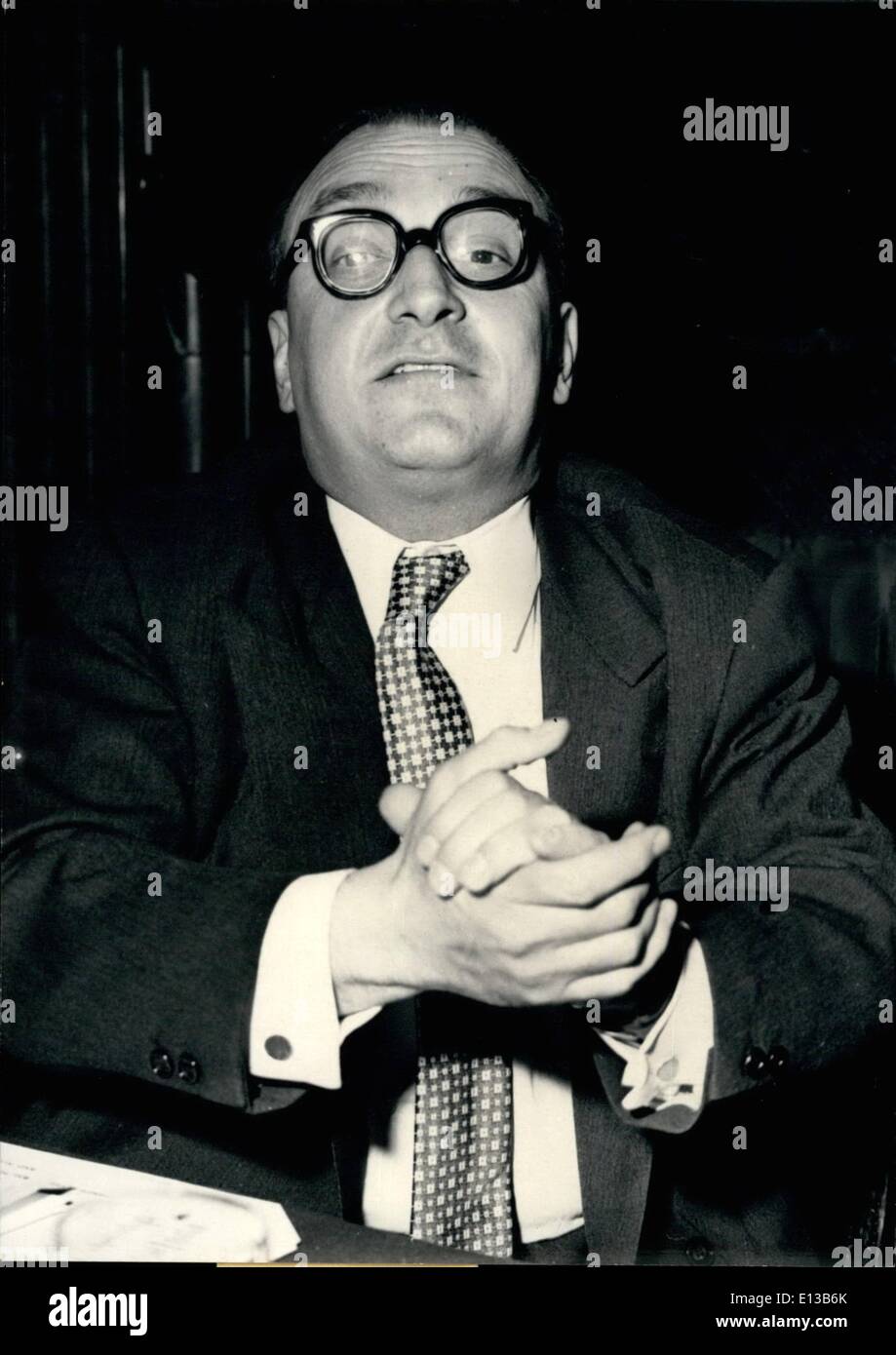 Febbraio 29, 2012 - un partito politico scompare...: Master J.B. Biaggi ha annunciato in una conferenza stampa la dissoluzione del ''Partito della Rivoluzione". La foto mostra una foto di M. Biaggi. Foto Stock