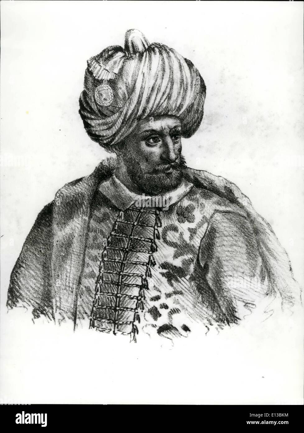 Febbraio 29, 2012 - Gli ebrei sefarditi in Turchia. Stampa in bianco e nero (B) Sultano Beyazit II: Sultan Beyazit II figlio di Mehmet II il conquistatore che al momento dell'espulsione degli ebrei dalla Spagna nel 1492, ha aperto le porte dell'impero ottomano per gli esuli e diede loro rifugio. Lo spagnolo ebrei è venuto soprattutto a Salonicco, Smyna e a Costantinopoli. Foto Stock