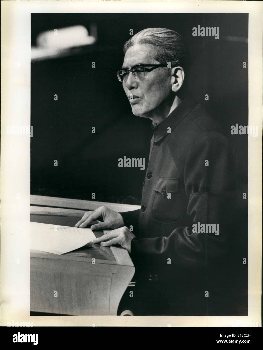 Febbraio 29, 2012 - 31 a sessione dell' Assemblea generale delle Nazioni Unite Chiao Kuan Haa. Corso il ministro degli Affari Esteri Foto Stock