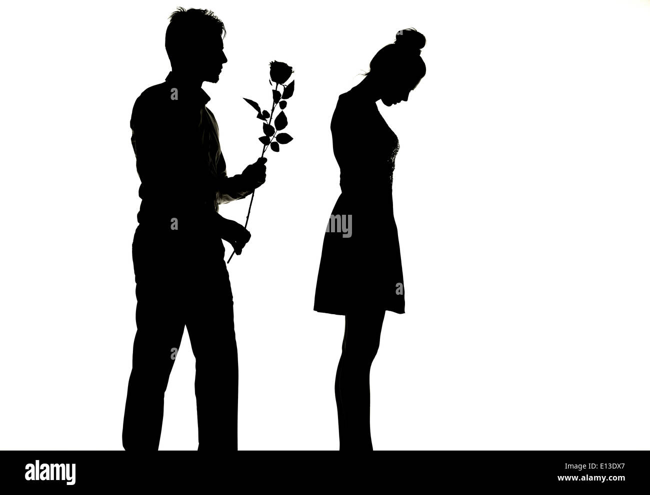 Foto di suddivisione coppia giovane Foto Stock