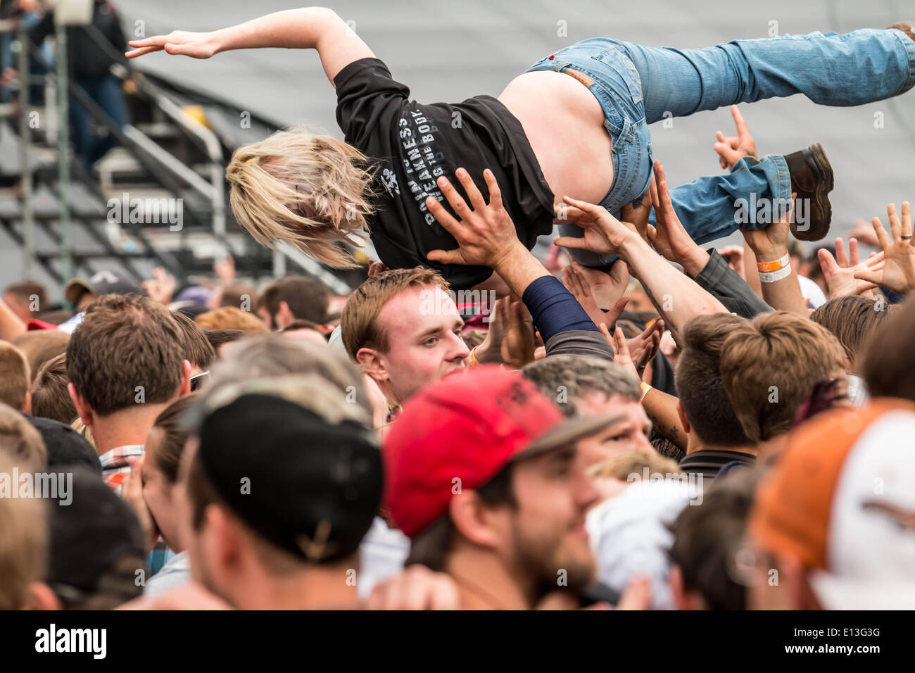 Columbus, Ohio, Stati Uniti d'America. 19 Maggio, 2014. Atmosfera su due giorno del 2014 Rock sulla gamma Festival all equipaggio Stadium di Columbus Ohio su 17 maggio 2014 © Marc Nader/ZUMA filo/ZUMAPRESS.com/Alamy Live News Foto Stock