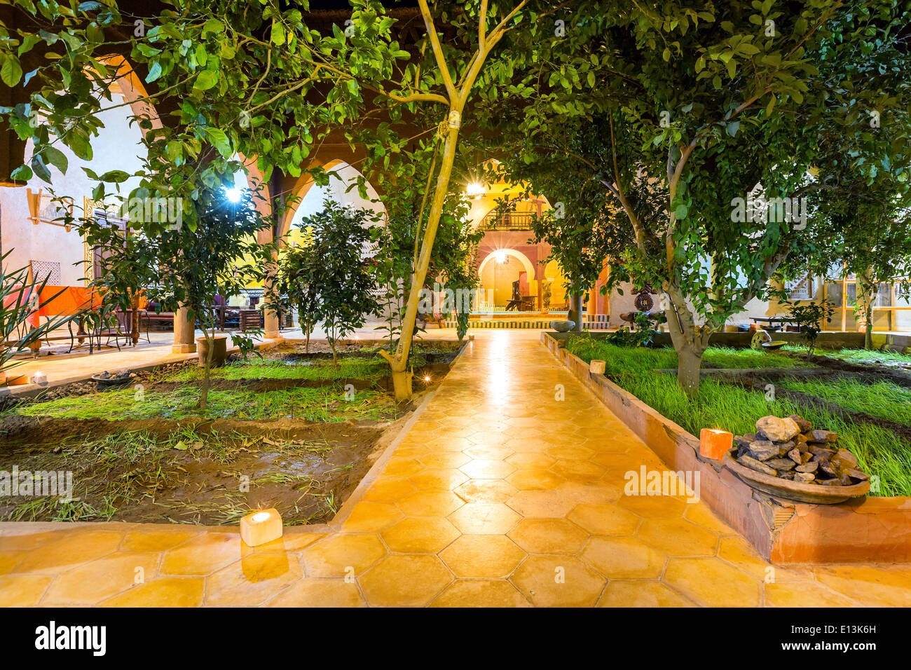 Accogliente Guest House Merzouga, Merzouga, Marocco, Africa Foto Stock