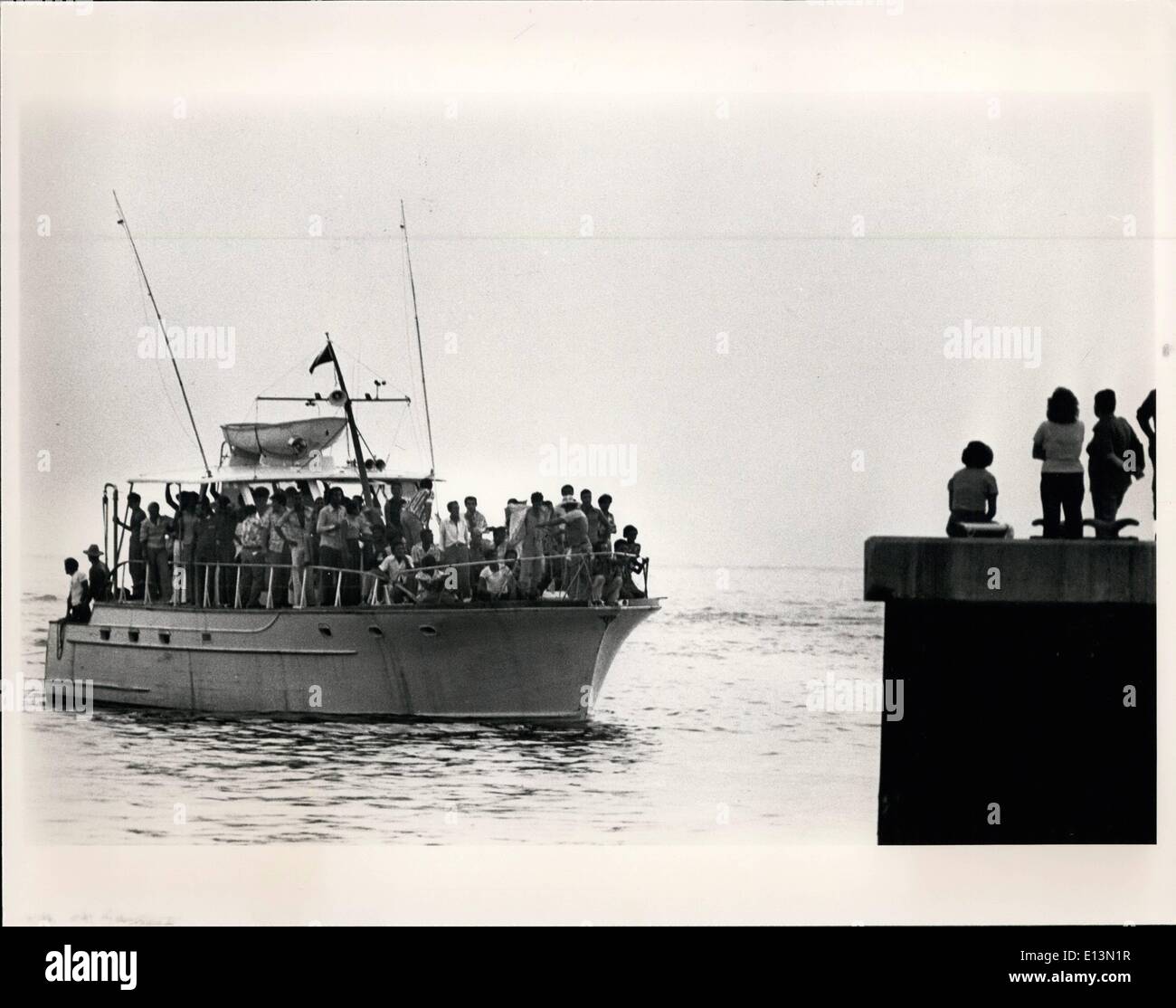 Mar 02, 2012 - rifugiati cubani che arrivano presso la base navale di Key West. Foto Stock