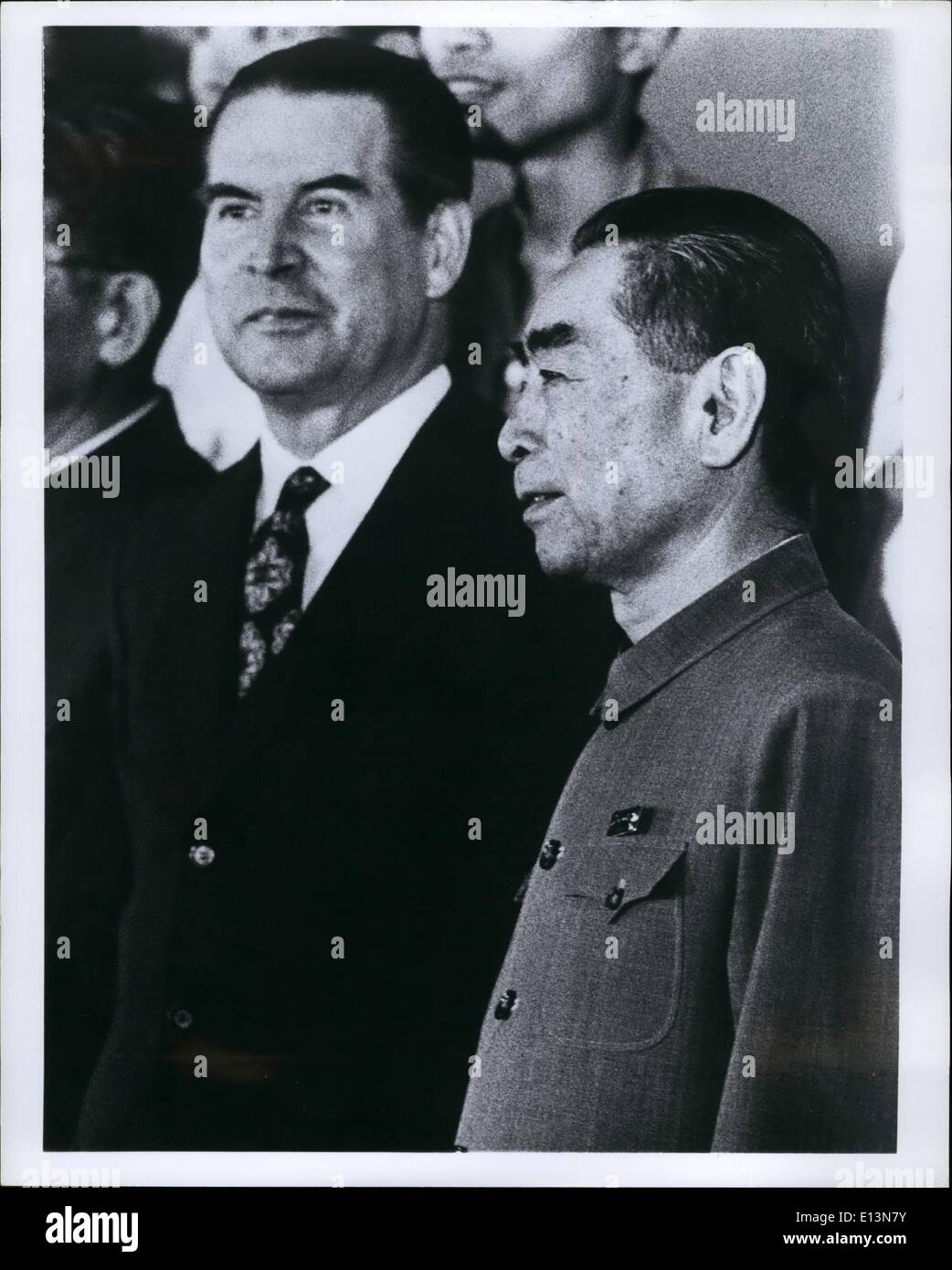 Mar 22, 2012 - West tedesco leader dell opposizione Gerhard Schroder e il Premier cinese Chou en Pechino 1972. Foto Stock