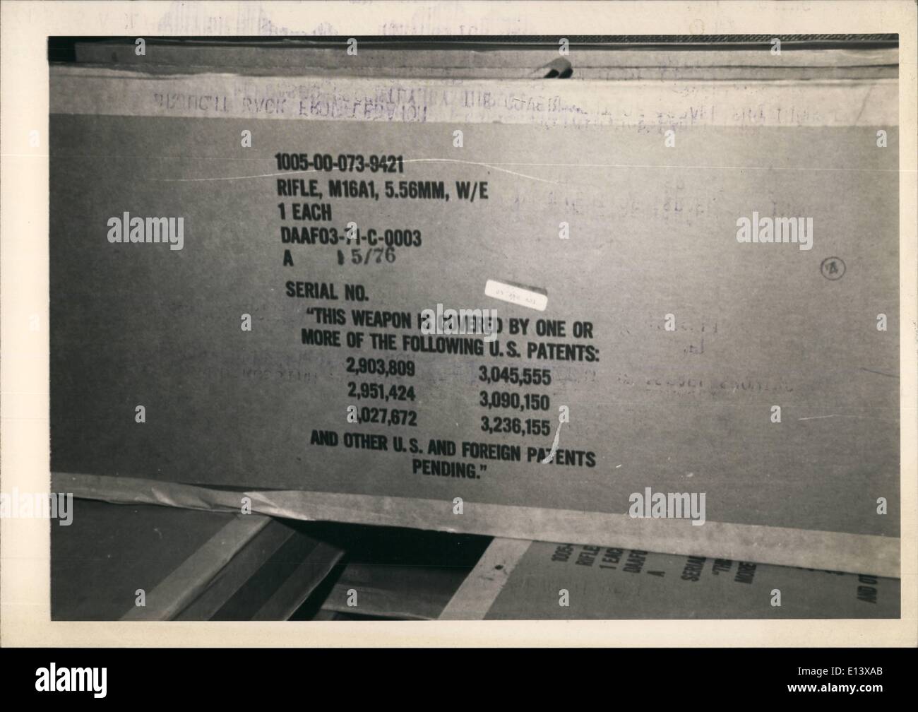 27 mar 2012 - Il governo di Israele mostra catturato il russo e il cinese armi che l'esercito israeliano ha portato a forma di dorso di Leband. Foto Stock