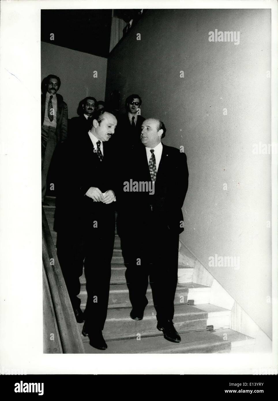 Mar 31, 2012 - Turchia - Elezioni presidenziali - Suleyman Demirel, il leader del Partito della giustizia con uno dei parlamentari. Foto Stock