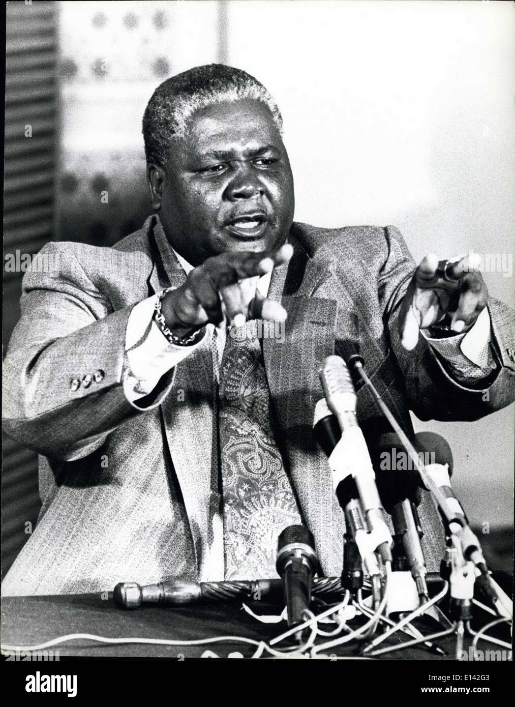 Mar 31, 2012 - Nkomo Rhodesia: Joshua Nkomo, uno dei top rhodesiano leader nazionalista. Anche il Presidente del Foto Stock