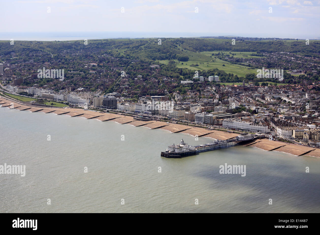 Eastbourne vista aerea Foto Stock