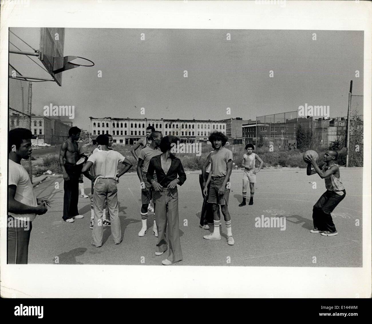 Apr. 04, 2012 - Gioco di basket - sezione Bushwich di Brooklyn Foto Stock