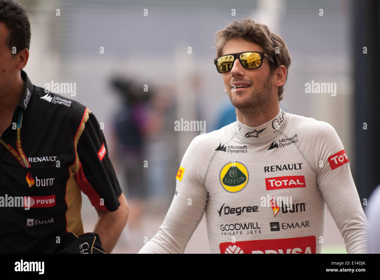 Il Principato di Monaco. Il 22 maggio 2014. Romain Grosjean (FRA) Team Lotus F1 driver. Il Principato di Monaco di Formula 1 Grand Prix, Monte Carlo, Monaco. Credito: Kevin Bennett/Alamy Live News Foto Stock