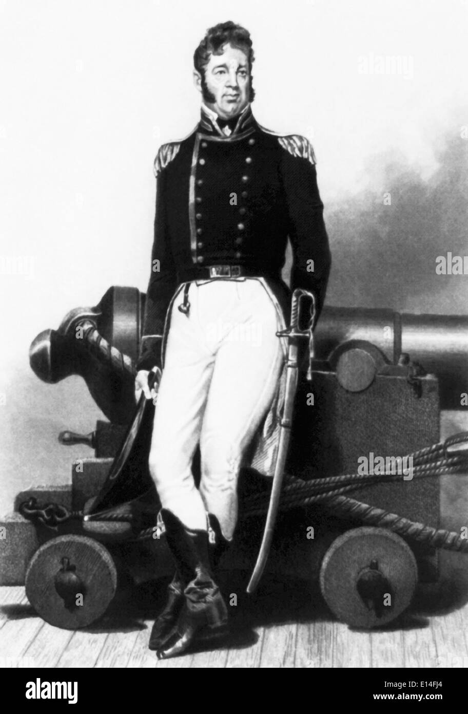 Ritratto d'epoca di William Bainbridge. Foto Stock