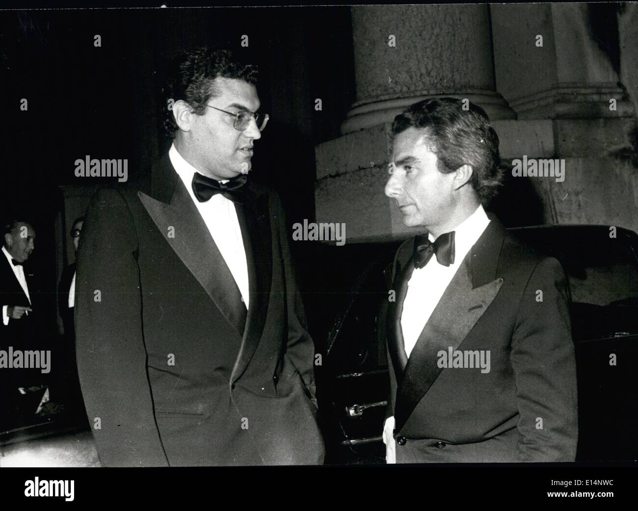 Apr. 18, 2012 - Francisco Sa Carneiro (destra) Primo ministro portoghese e Diogo Freitas do Amaral il Vice Primo Ministro e Ministro degli Affari Esteri. Foto Stock