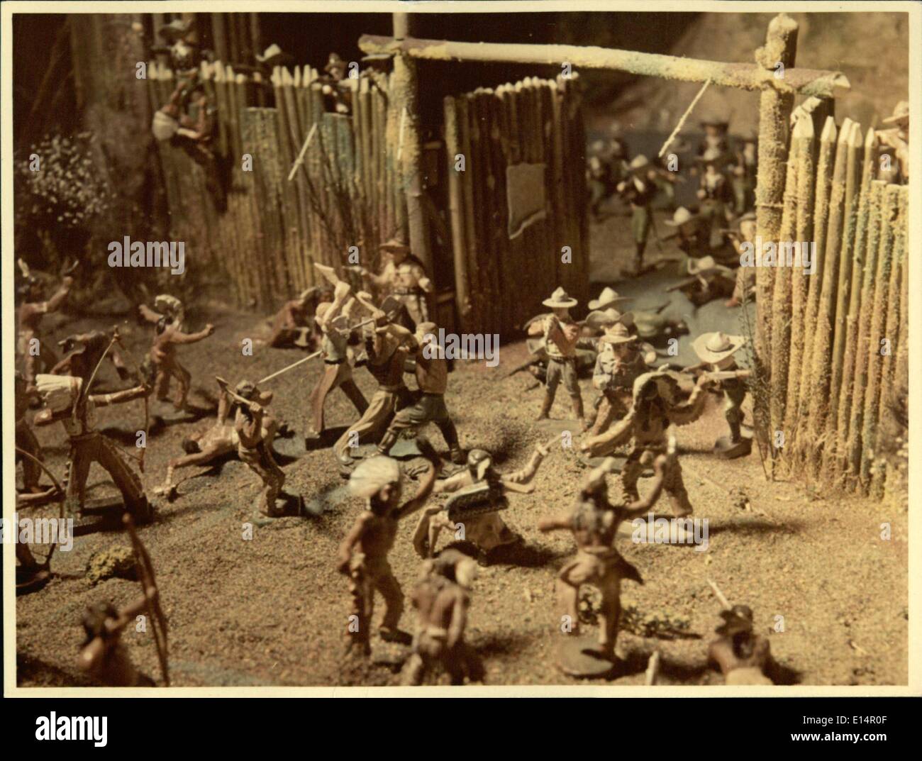 Apr. 18, 2012 - la Foto 4 mostra : Lotta tra le truppe federali e gli indiani. Foto Stock