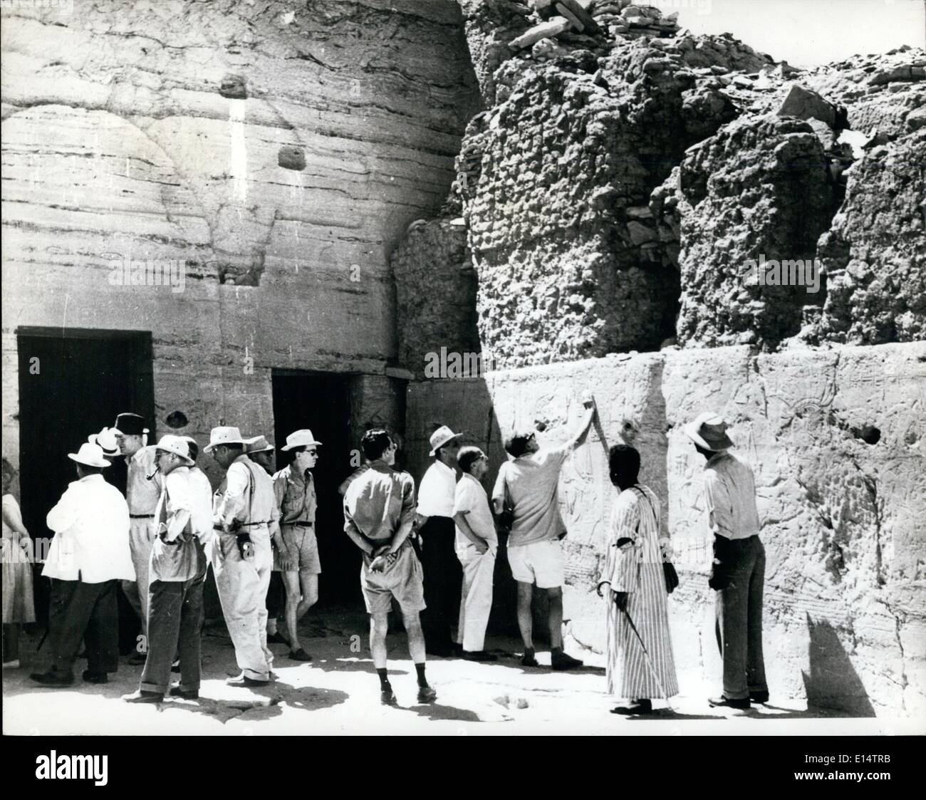 Apr. 18, 2012 - Questi 1200 A.C. Templi risalgono al Ramses II e sono Chiselles in solida roccia. Nome è creduto essere la cinghia Foto Stock