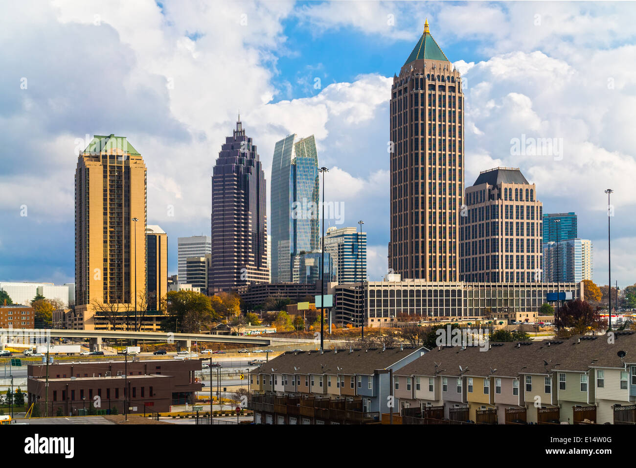 Skyline di Midtown Atlanta, Georgia, Stati Uniti d'America Foto Stock