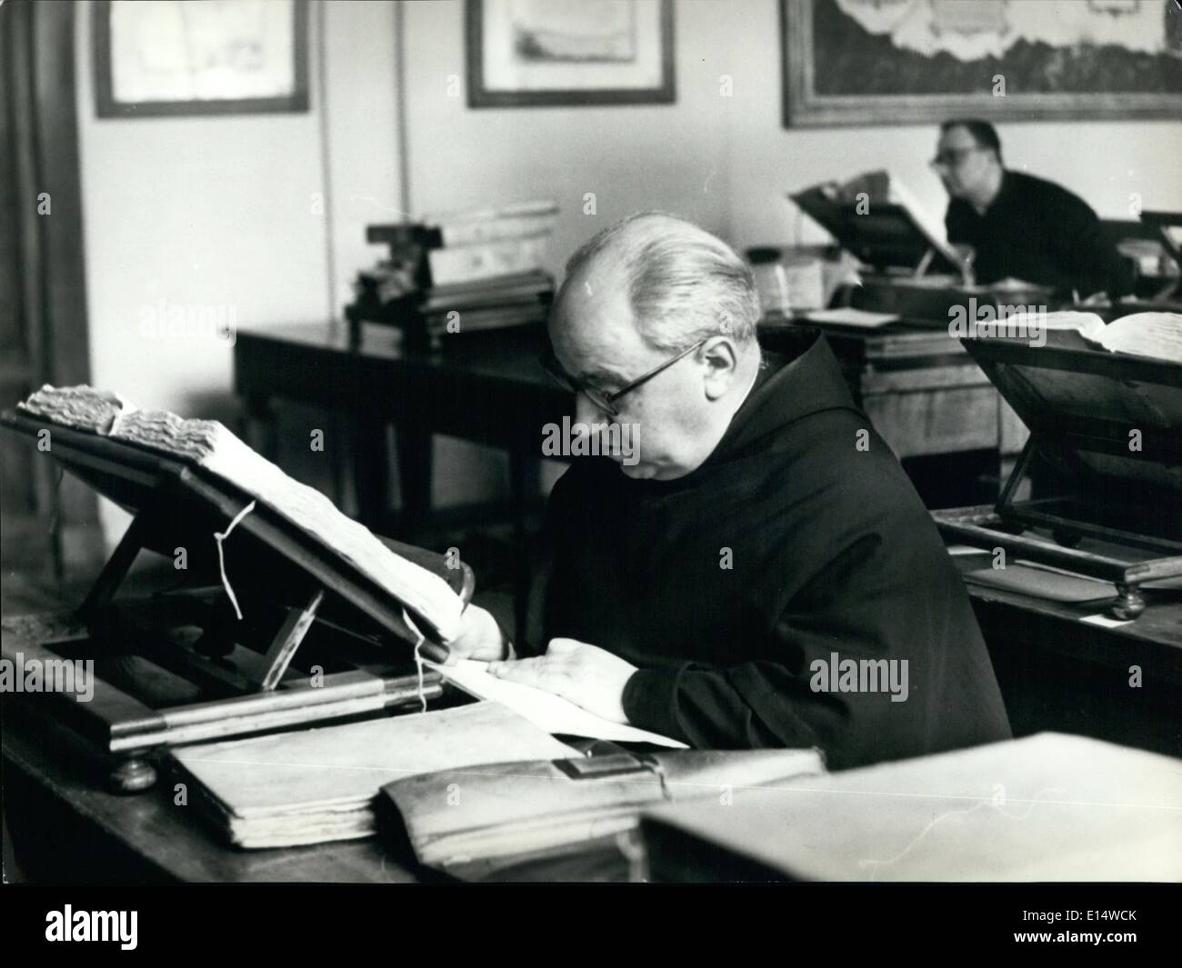 Apr. 18, 2012 - Sala lettura dell'Archivio Segreto Vaticano. Foto Stock