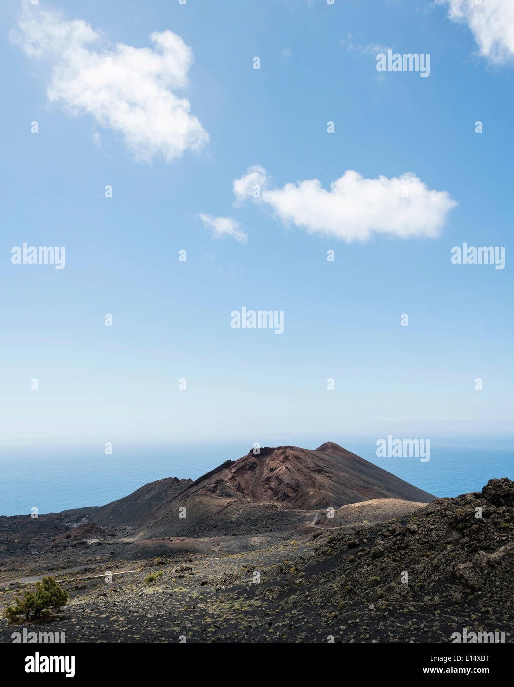 Vulcano Teneguía, paesaggio vulcanico, Monumento Naturale de Los vulcani de Teneguía Park, Fuencaliente, La Palma Foto Stock
