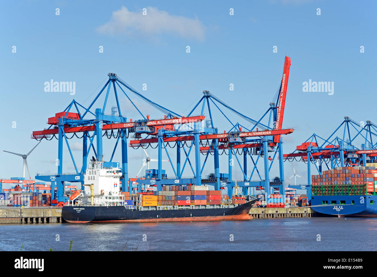 Container terminal Altenwerder (CTA), Amburgo, Germania Foto Stock