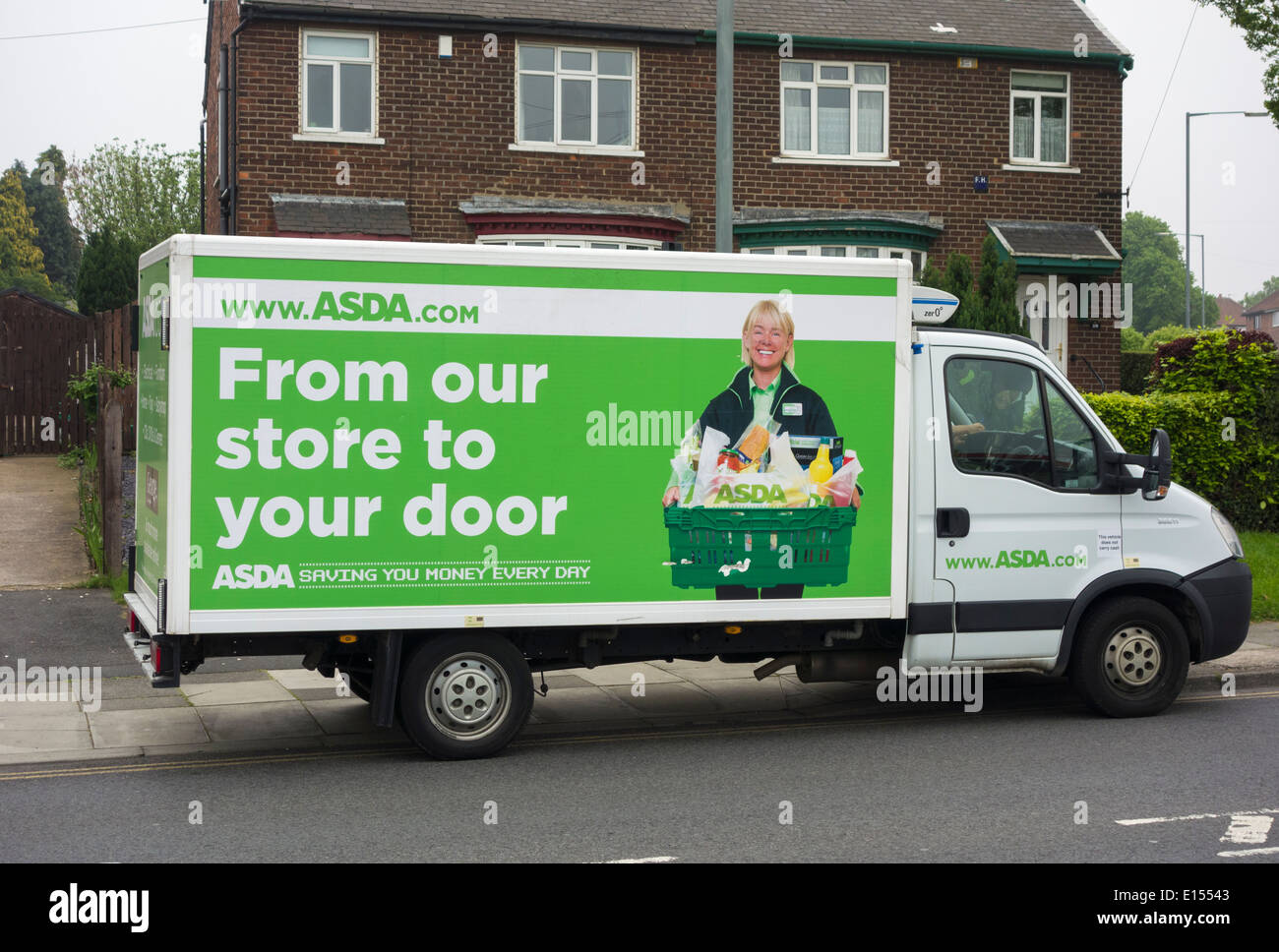 Asda home delivery van. Regno Unito Foto Stock