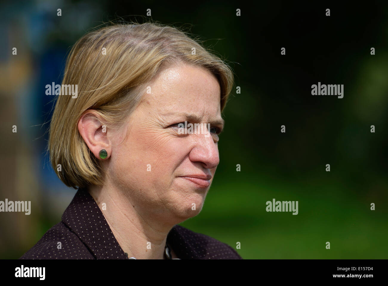 Natalie Bennett, leader del partito dei Verdi, un partito politico britannico con focus sulle questioni ambientali. Foto Stock Natalie Bennett, leader del partito dei Verdi, un partito politico britannico con focus sulle questioni ambientali. Foto Stock