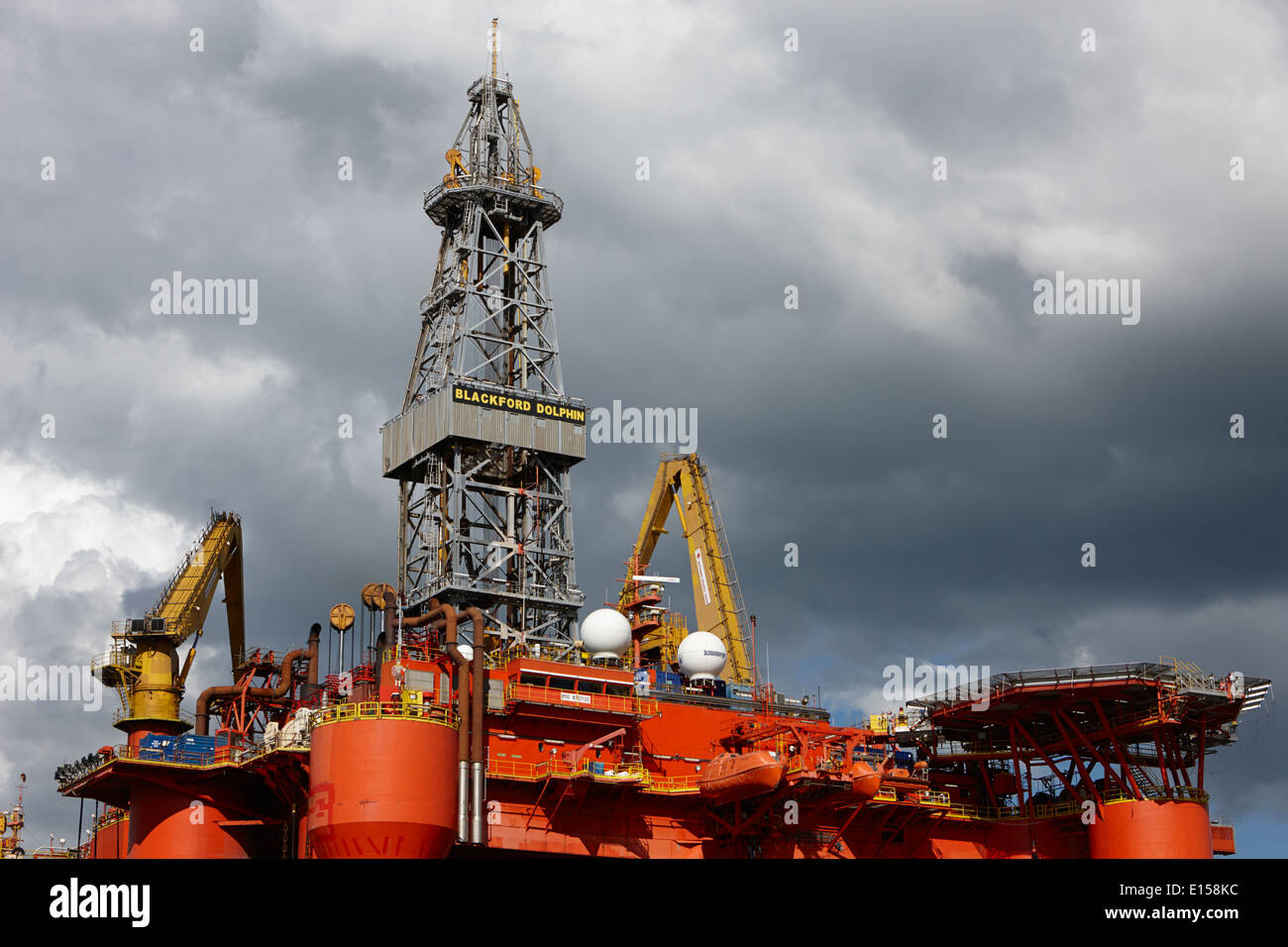 Blackford dolphin deepwater oil rig Foto Stock