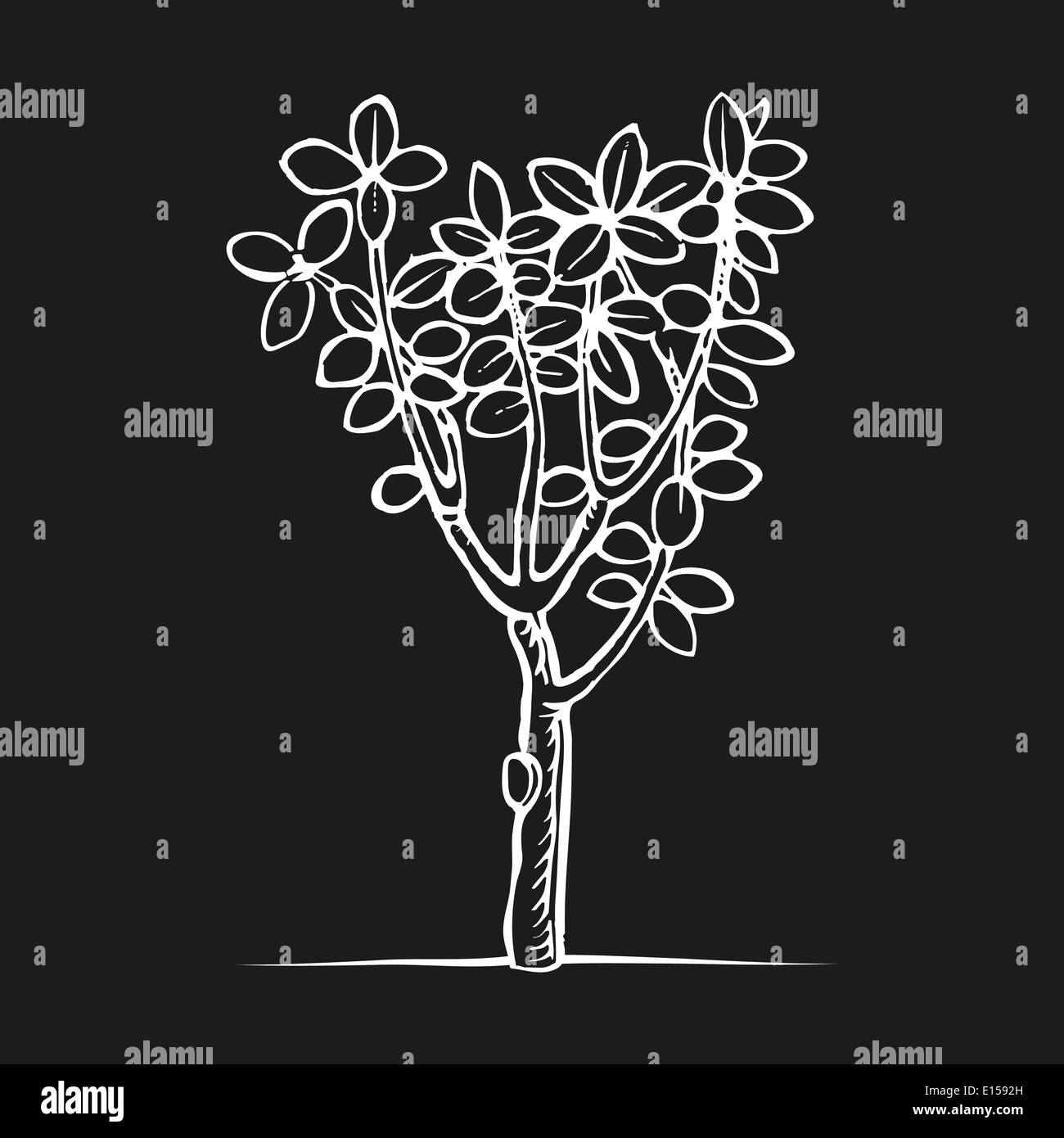 Un albero in XILOGRAFIA MEDIEVALE stile di stampa Foto Stock