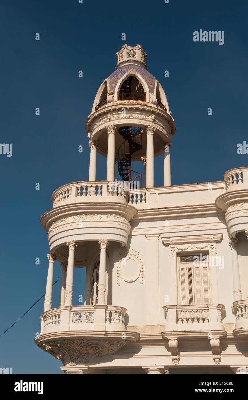 Cienfuegos Cuba edificio Art Nouveau dettaglio Foto Stock