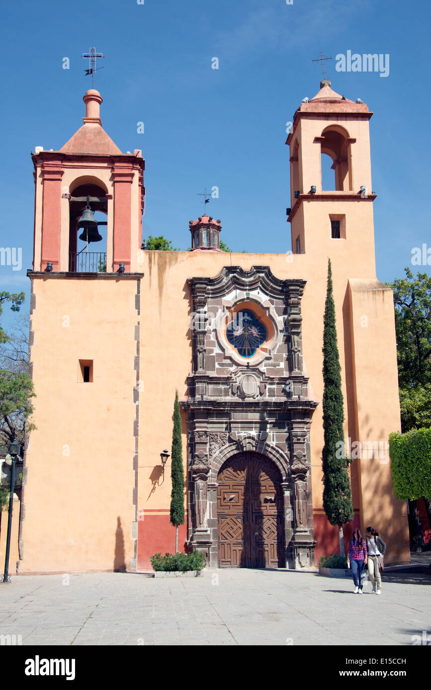 Facciata di San Juan de Dios chiesa di San Miguel De Allende Messico Foto Stock