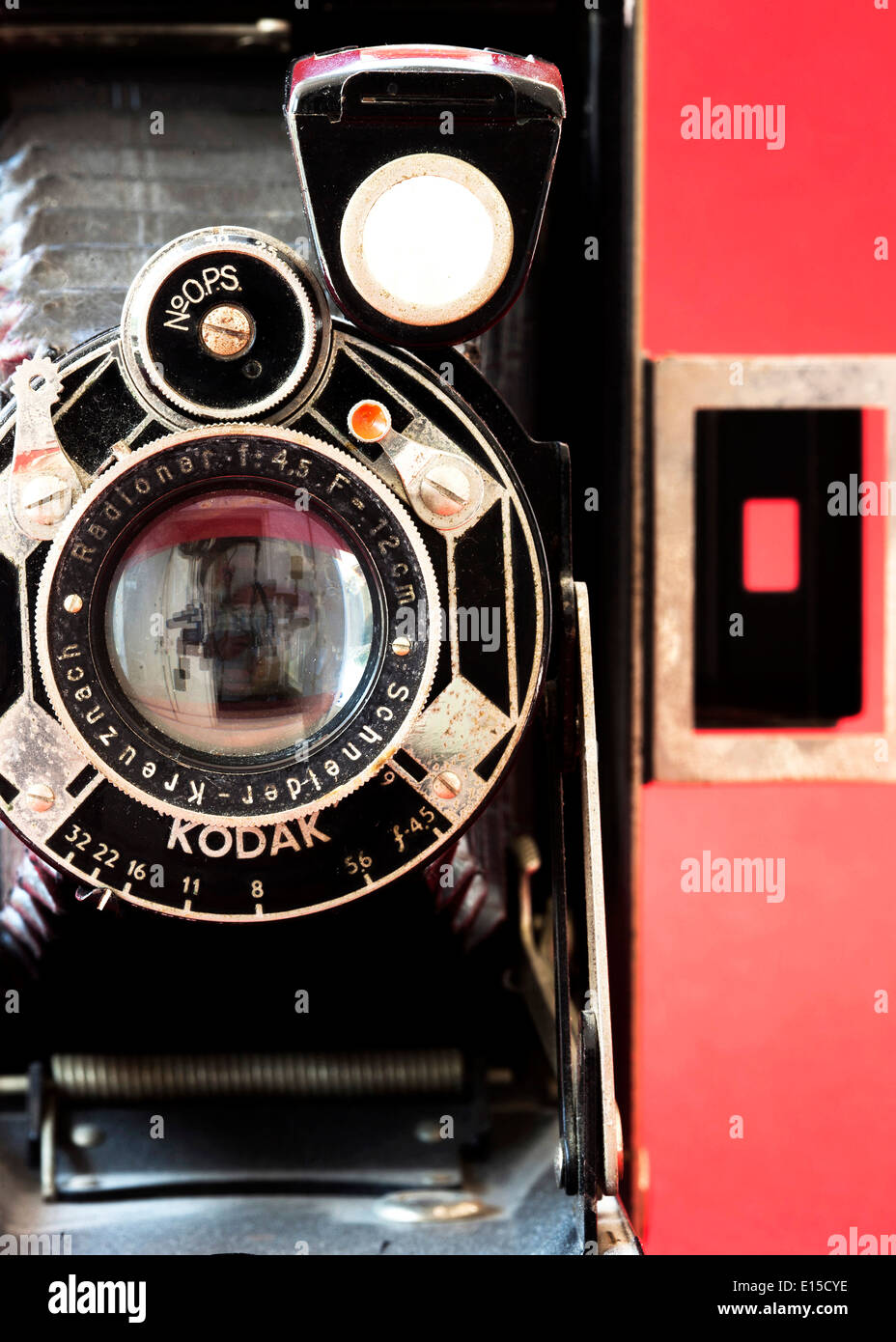 Vecchio stile Kodak fotocamera a soffietto Foto Stock