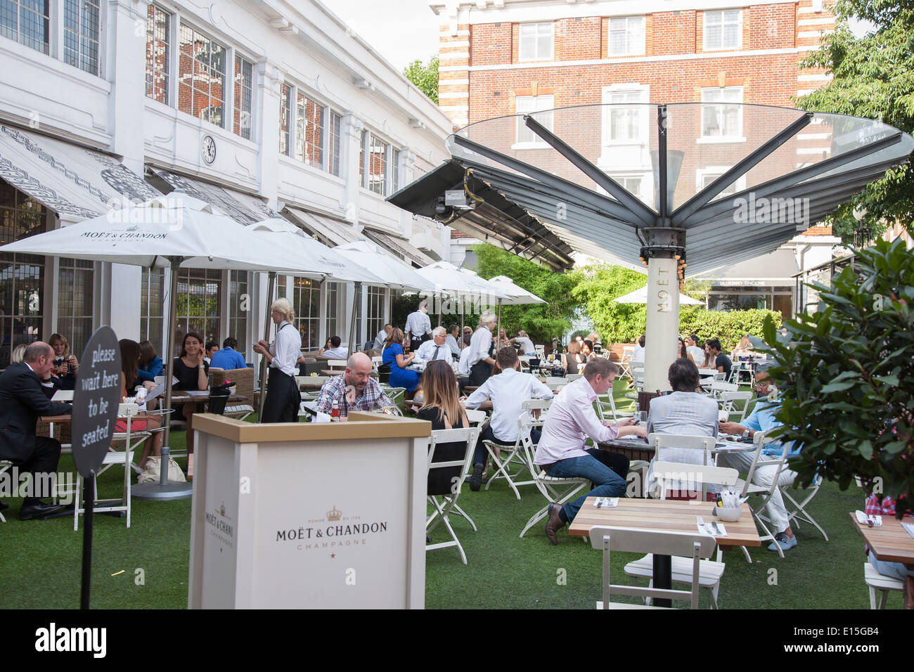 Bluebird Cafe, Bar e ristorante, Kings Road; Chelsea; Londra; Inghilterra; Regno Unito Foto Stock