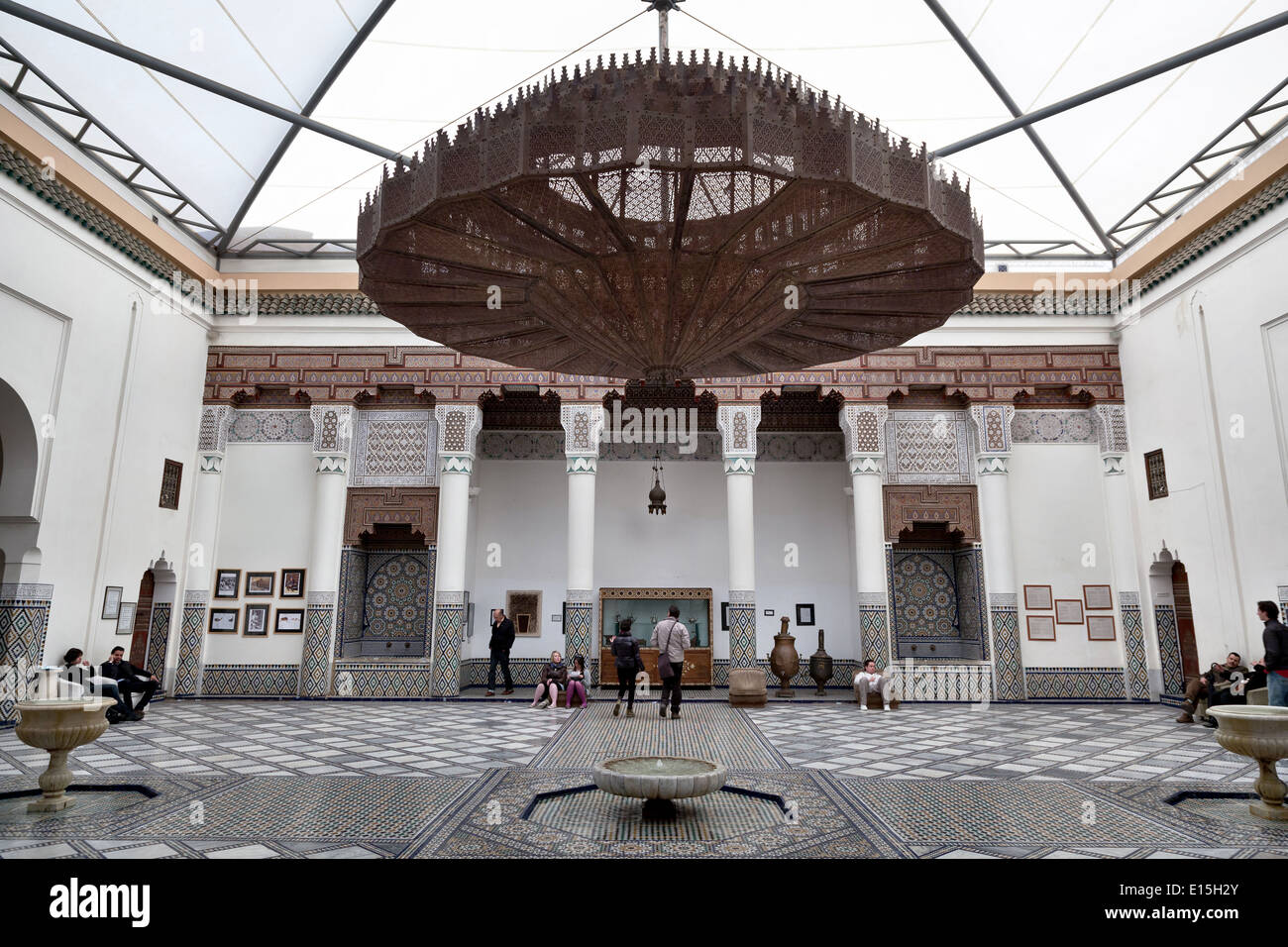 Il Museo di Marrakech, alloggiato nel dar Menebhi palazzo nel centro della città vecchia Foto Stock