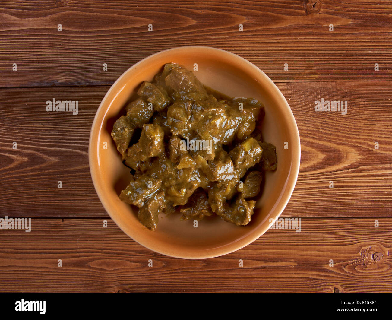 Indiano Curry di manzo con riso basmati Foto Stock