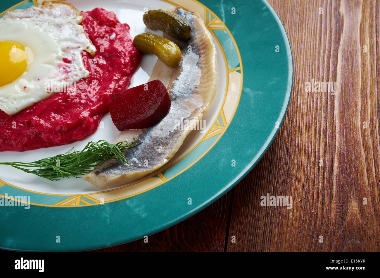 Labskaus - specialità culinaria dal nord della Germania e in particolare dalla città di Brema, Lubecca e Amburgo. Foto Stock