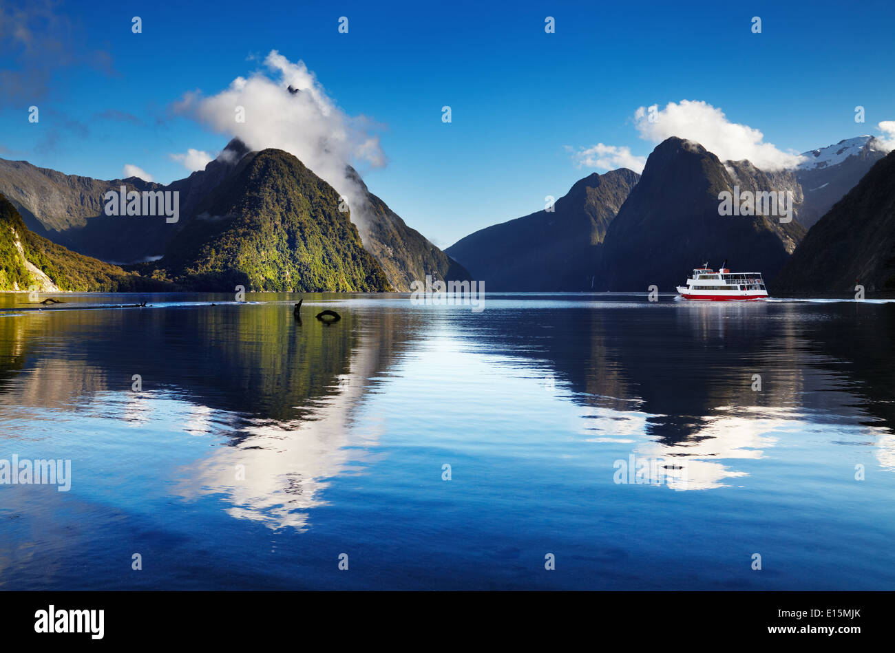 Milford Sound, Isola del Sud, Nuova Zelanda Foto Stock