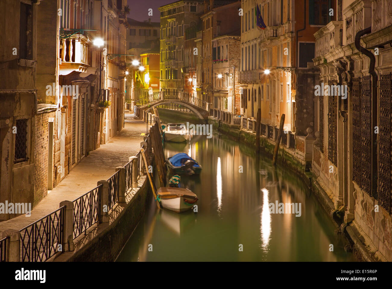 Venezia - guardare al Rio Martin canal Foto Stock