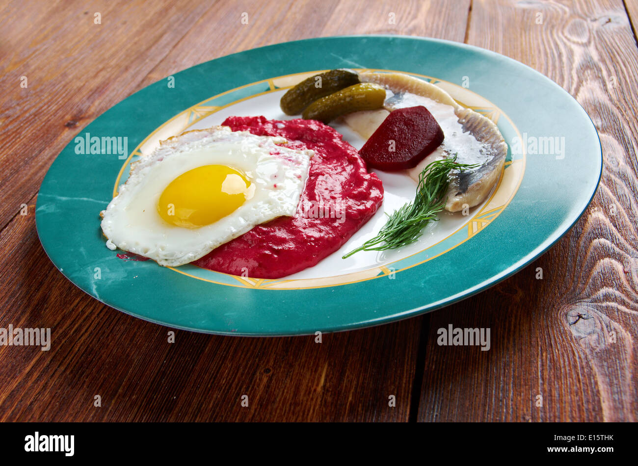 Labskaus - specialità culinaria dal nord della Germania e in particolare dalla città di Brema, Lubecca e Amburgo. Foto Stock