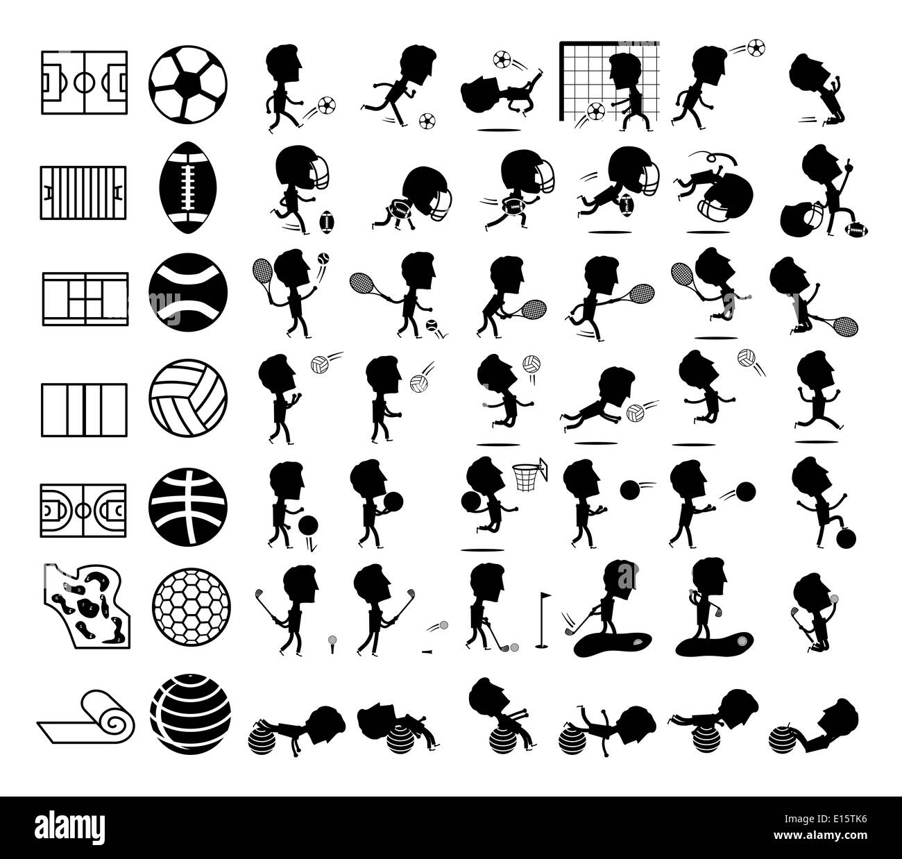Icona di sport Foto Stock