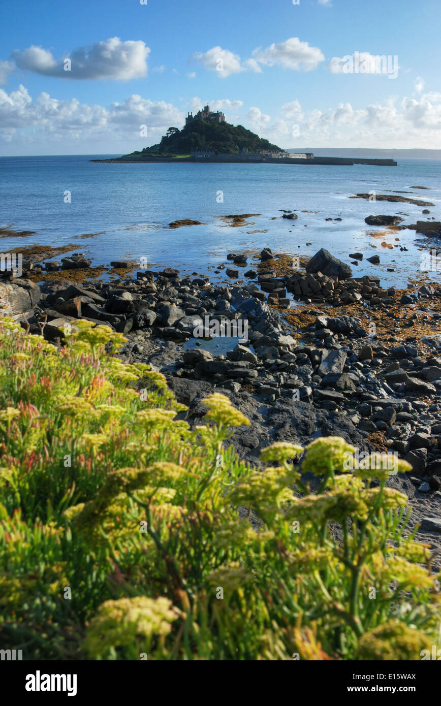 St Michael's Mount, spegnere il Cornish Coast Foto Stock