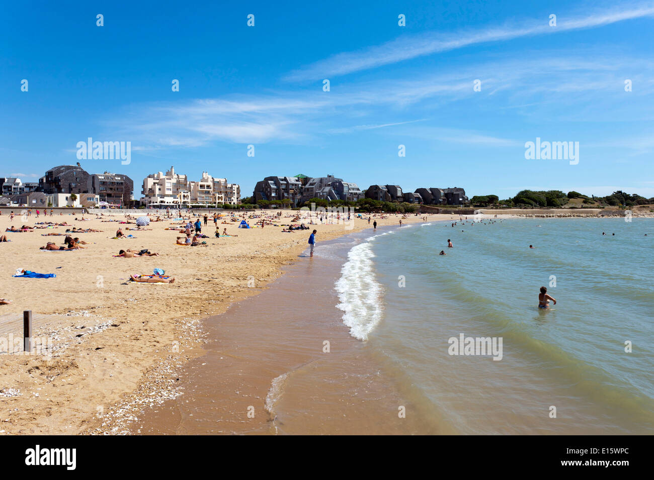 La Rochelle Charente maritime dipartimento: "Plage des Minimes' beach Foto Stock