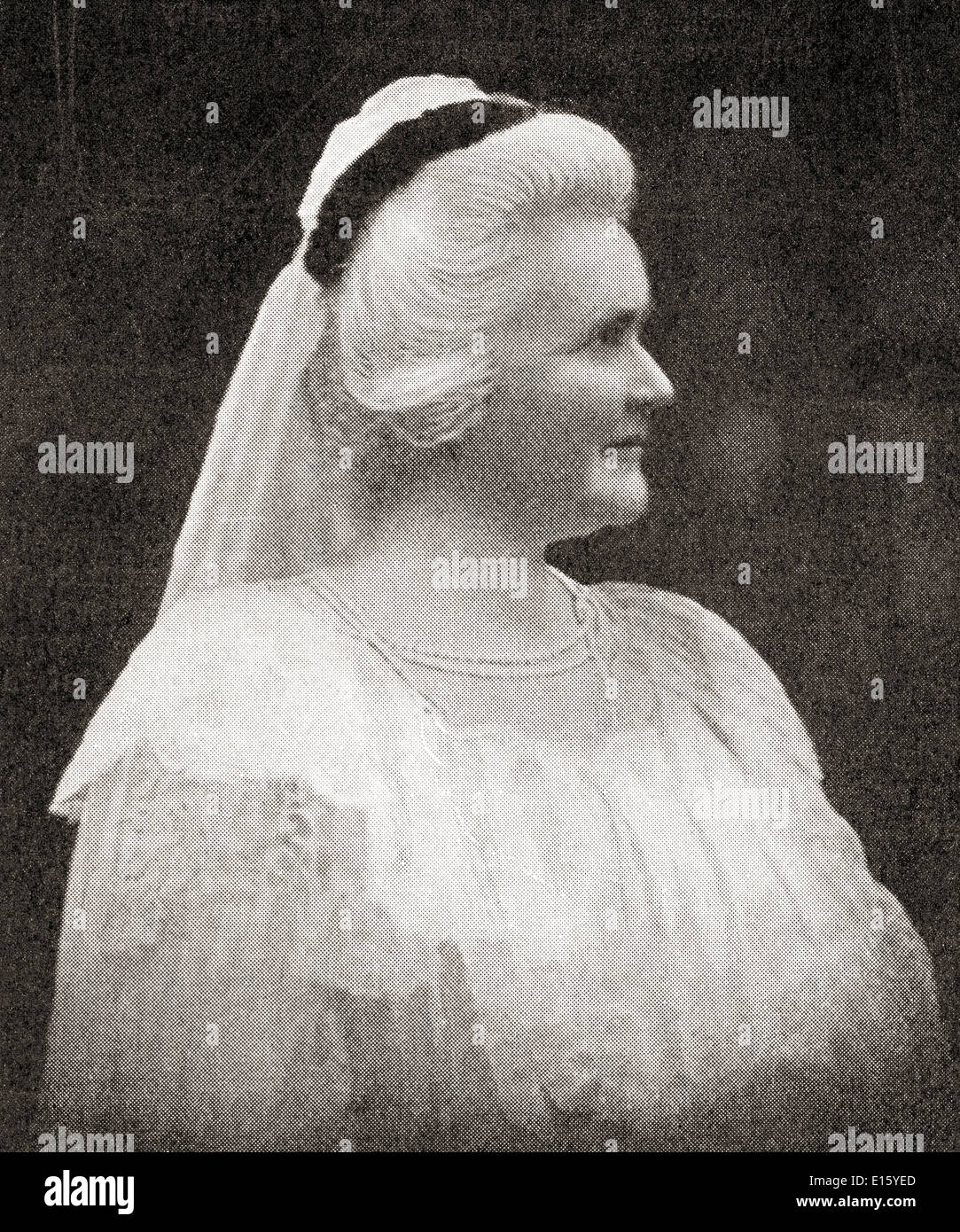 Elisabeth Pauline Ottilie Luise zu Wied, 1843 - 1916. Regina consorte della Romania come la moglie del re Carol I di Romania Foto Stock
