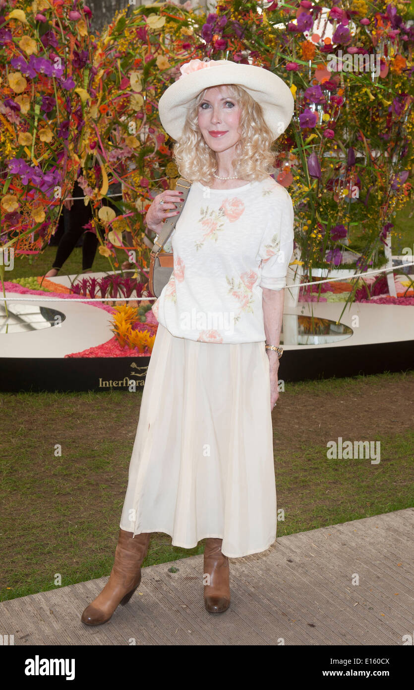 Basia Briggs al VIP preview giorno del Chelsea Flower Show presso il Royal Hospital Chelsea il 19 maggio 2014 a Londra, Inghilterra Foto di Brian Jordan Foto Stock