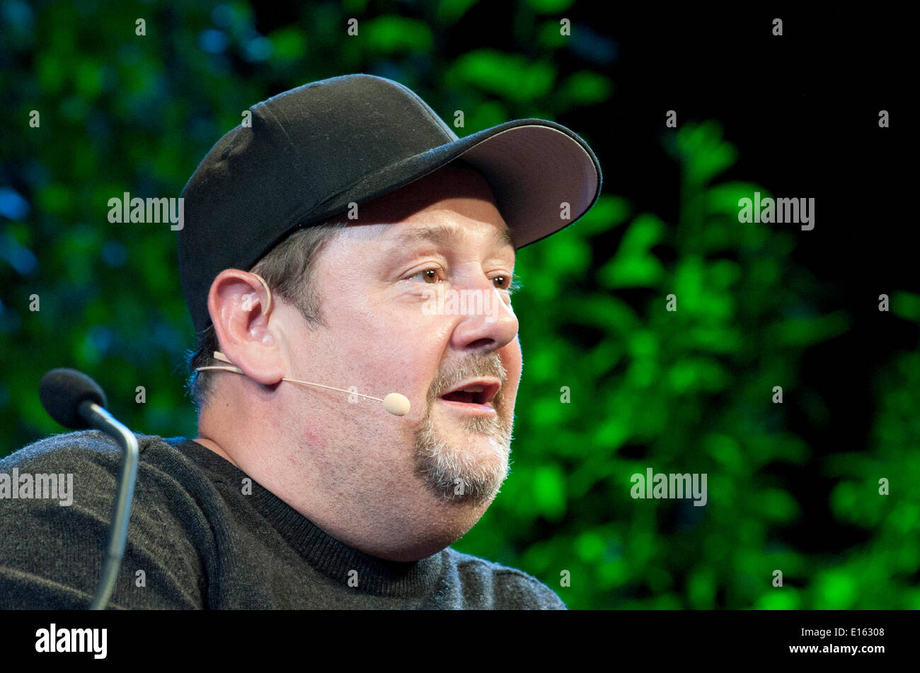 Hay-on-Wye, Powys, Regno Unito. Il 23 maggio 2014. Johnny Vegas a Hay Festival. La Hay Festival della letteratura e delle arti festeggia il suo ventisettesimo anno in Galles. Credito: Graham M. Lawrence/Alamy Live News. Foto Stock