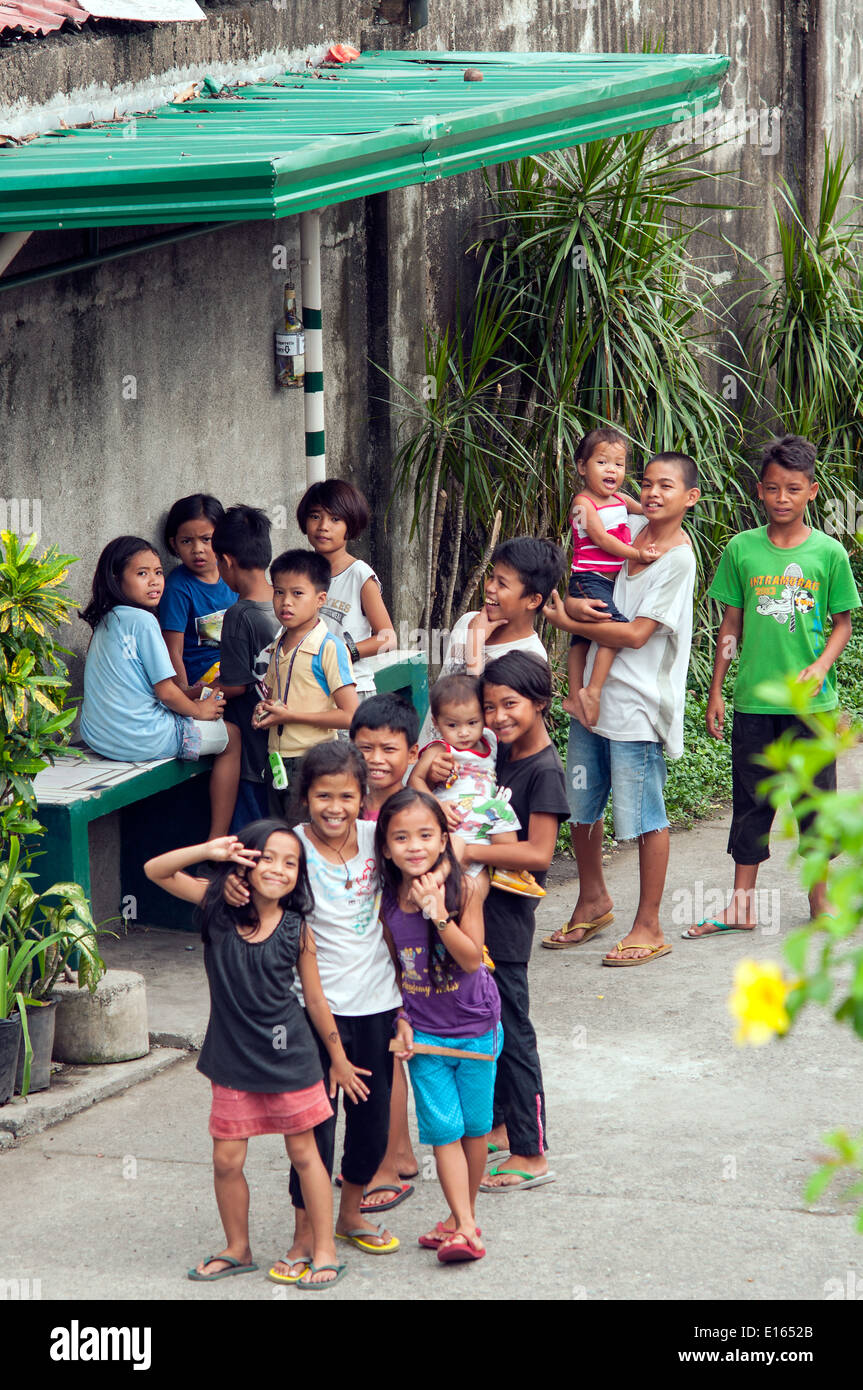 I bambini in Butuan, Filippine Foto Stock